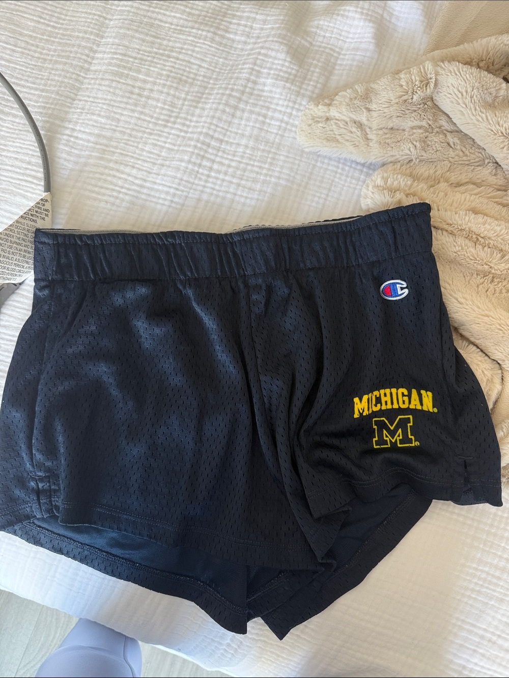 Champion Women's Black Michigan Mesh Athletic Shorts